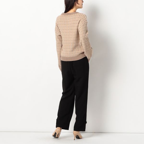 パイピング裾タブポケット付きパンツ