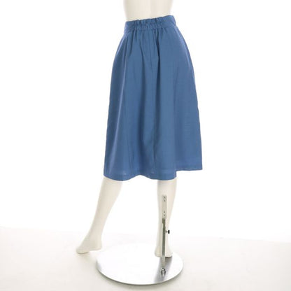 麻調合繊ウエストリボン付きフレアスカート