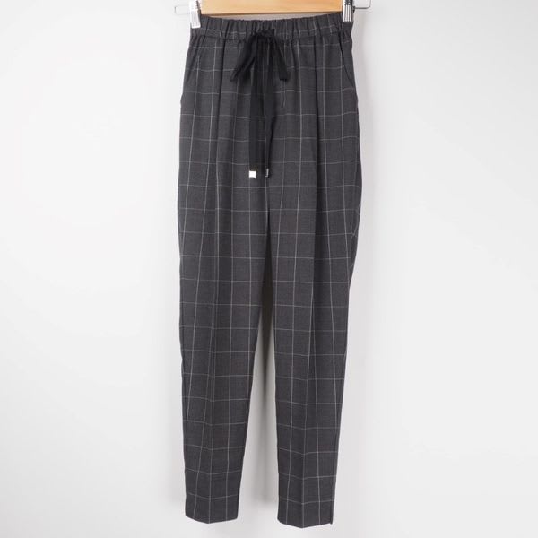 ウインドウペンチェックウエストゴムパンツ