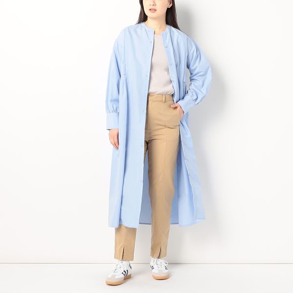 サイドデザインシャツワンピース