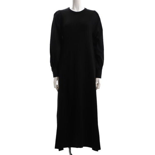 袖布帛切替ドッキングワンピース