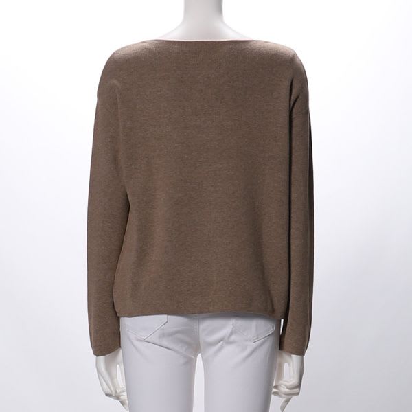 Vネックドロップショルダーニット