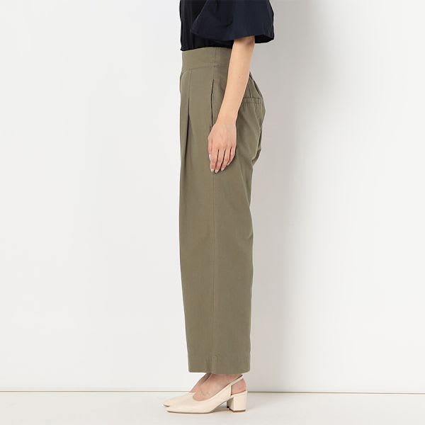 ウエストベルト付きワイドパンツ