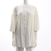 ギャザーフレアデザインブラウス