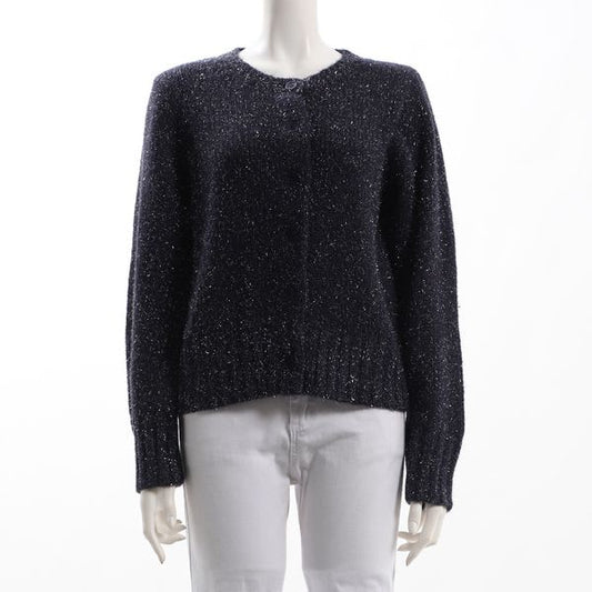 ラメ感ニットカーディガン