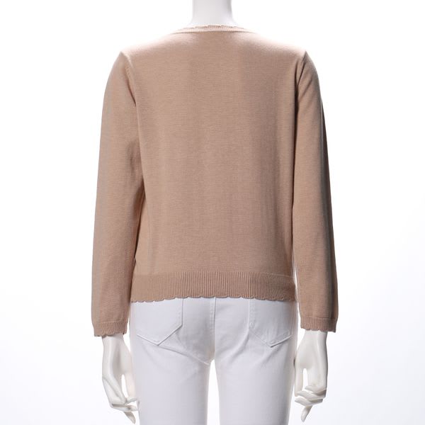 スカラップデザインニット