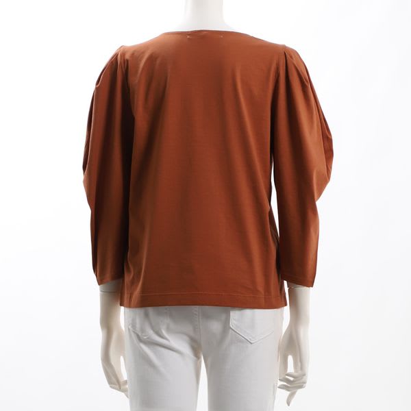 袖タックカットソー