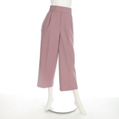 バックゴムタック入りワイドクロップドパンツ