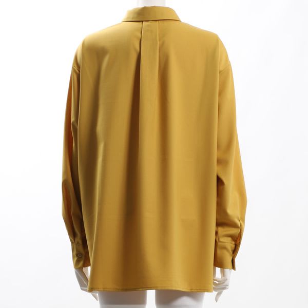 スラッシュポケット前開きシャツブラウス