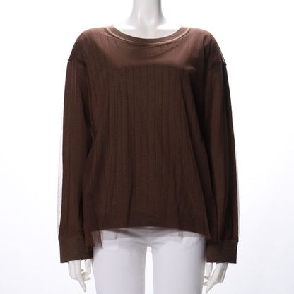 チュールレイヤードニット