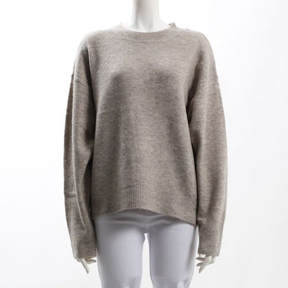 ドロップショルダークルーネックニット