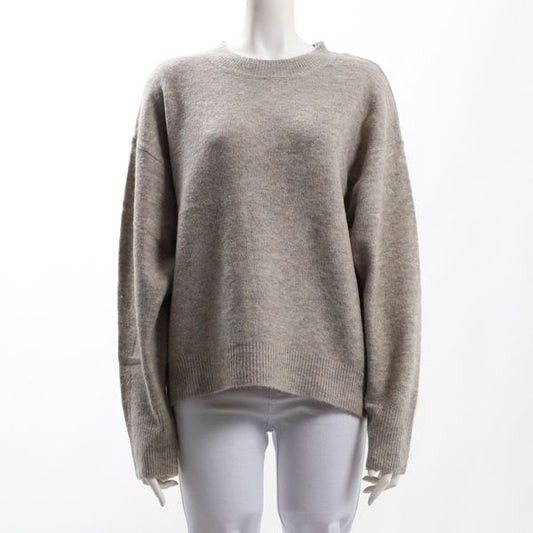 ドロップショルダークルーネックニット