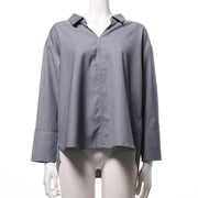 バックリボンスキッパーシャツブラウス