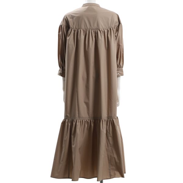 お袖と裾のギャザーデザインゆったりワンピース