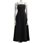 バックテールデザインハイウエストキャミソールワンピース