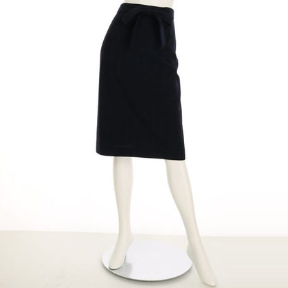 シャドーチェックウエストリボンタイトスカート