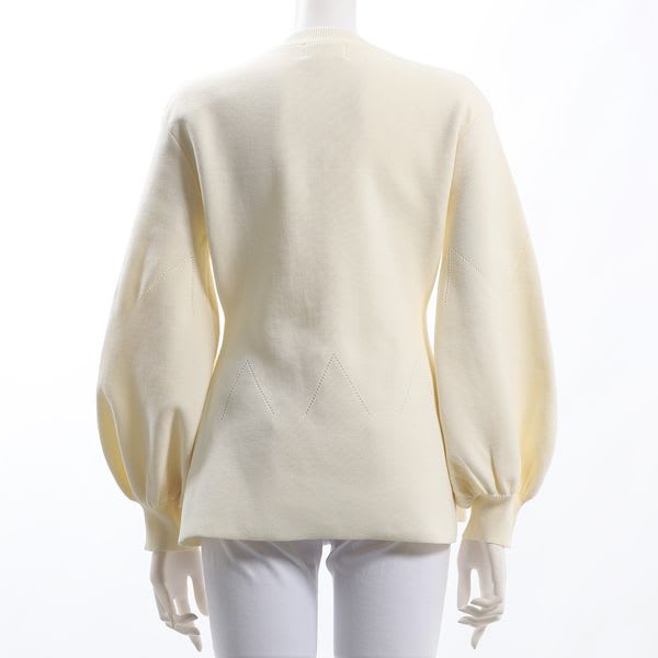 ボリュームスリーブクルーネックニット