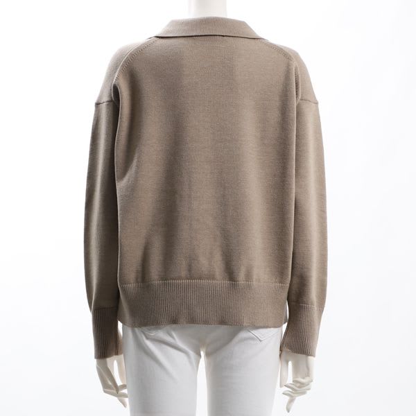 スキッパーネックドロップショルダーニット