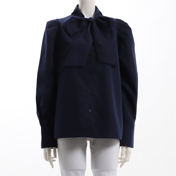 パフスリーブボウタイブラウス