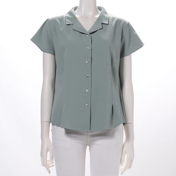 オープンカラーブラウス