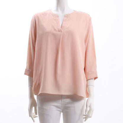 オープンフロントネックブラウス