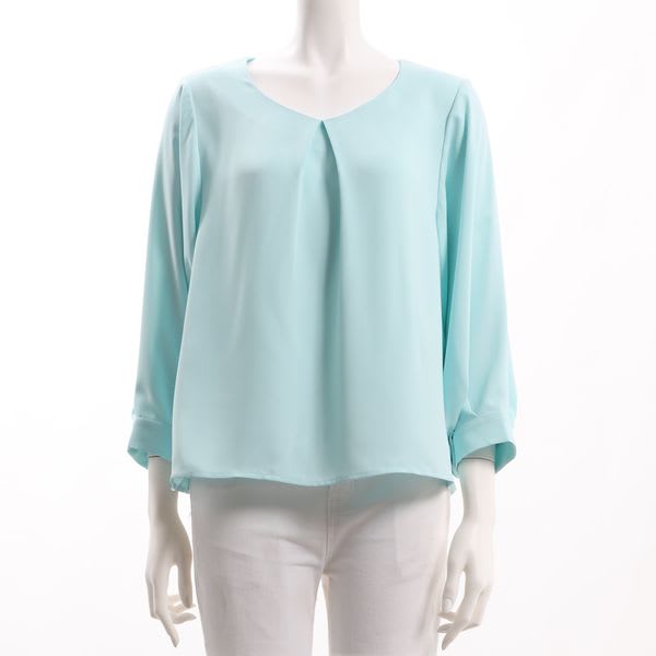 シンプルデザインVネックブラウス