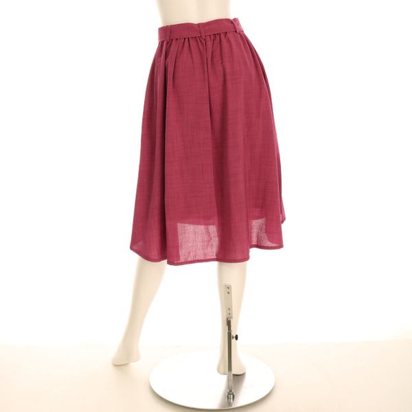 リボンベルト付きフレアスカート