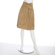 ウエストベルトモチーフフェイクスエードスカート
