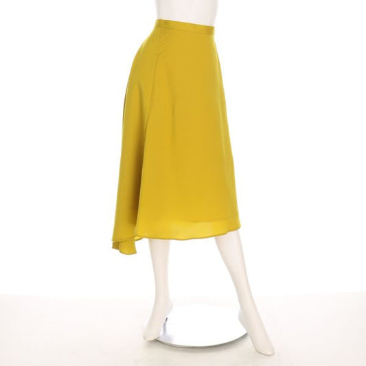 サテンジョーゼットアシンメトリーフレアスカート