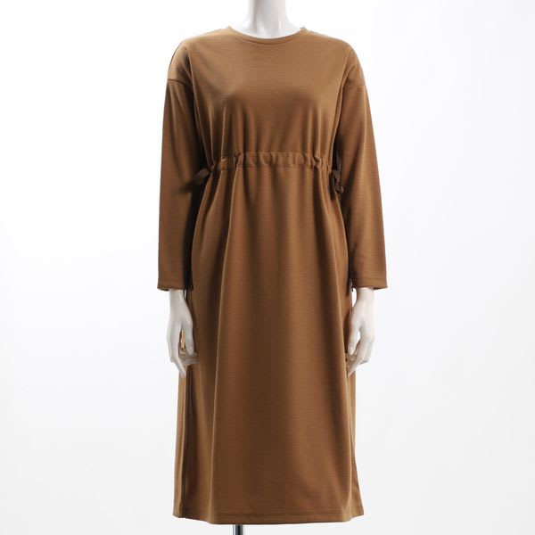 ウエストギャザーカットソーワンピース