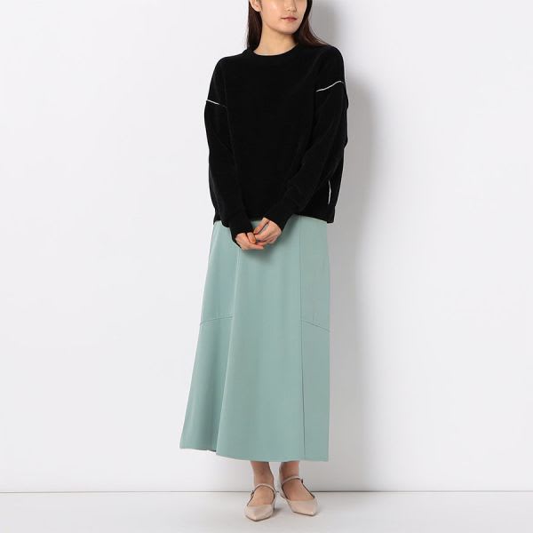 ボリュームスリーブドロップショルダーニット