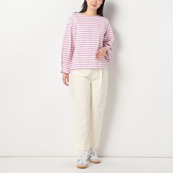 ボートネックボーダーカットソー