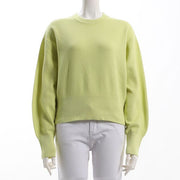 ふんわりお袖クルーネックニット