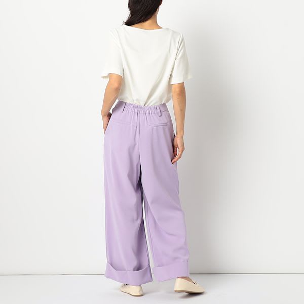 センタープレスワイドパンツ