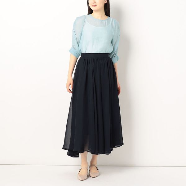 ふんわりスリーブシアーブラウス