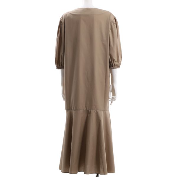 ふんわりお袖切り替えデザインVネックワンピース