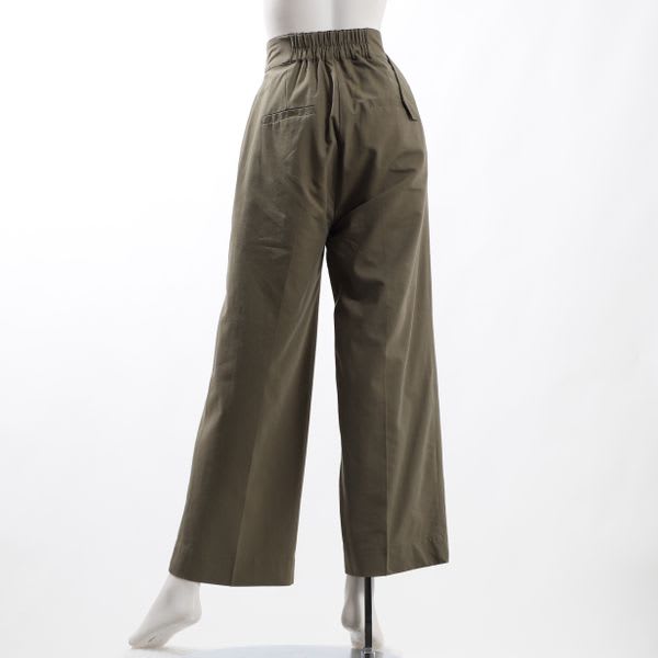 ウエストベルト付きワイドパンツ