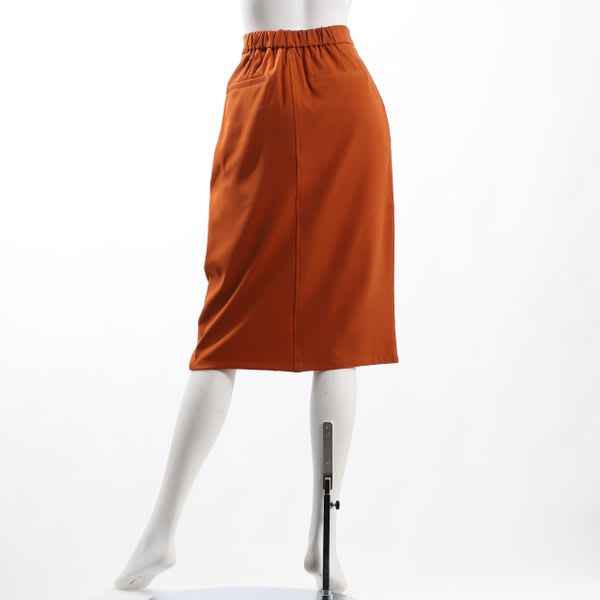 フロントボタンアクセントタイトスカート