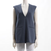 防シワ加工Vネックベスト