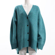 起毛カラーVネックニットカーディガン