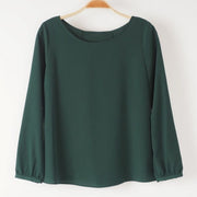 バックレースアップデザインブラウス