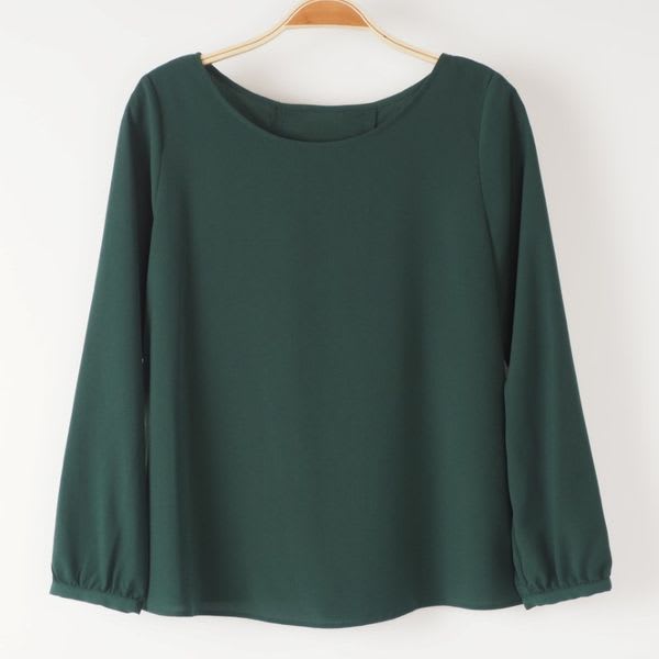 バックレースアップデザインブラウス