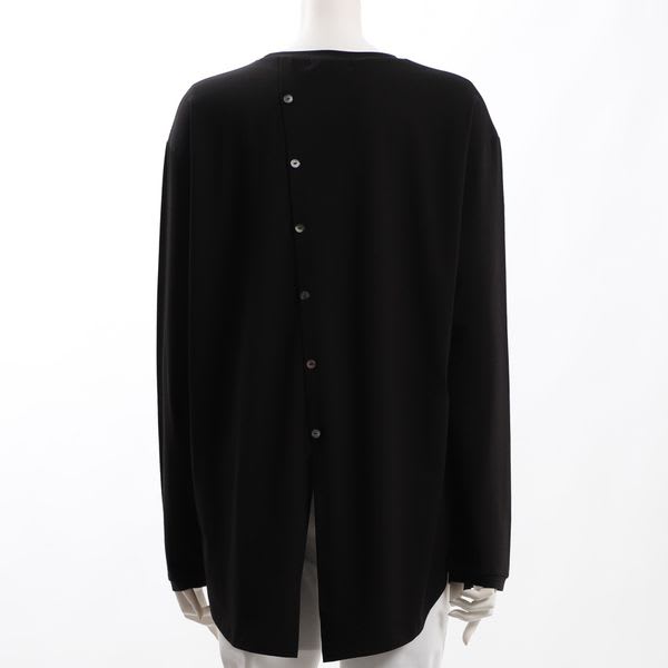 後ろアシメボタンモダールカットソー