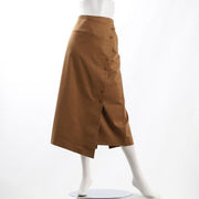 ボタンアクセントラップスカート