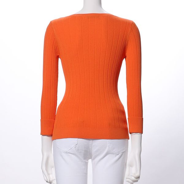 ロールアップデザインリブニット