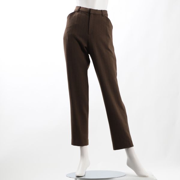 ストライプ柄テーパードパンツ