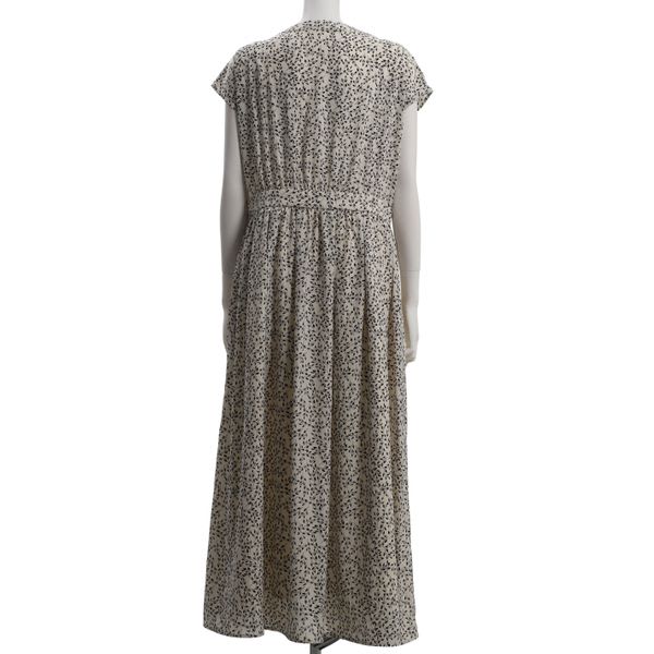 シフォンフラワープリントVネック総柄ワンピース