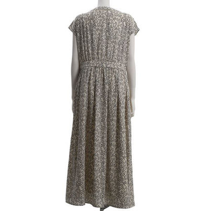 シフォンフラワープリントVネック総柄ワンピース