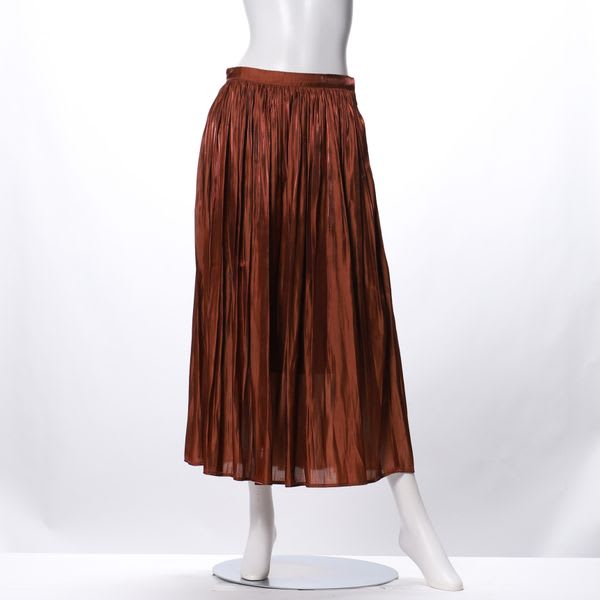 光沢感ギャザースカート