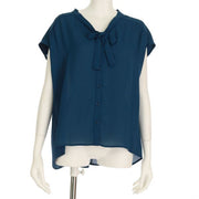 フレンチスリーブボウタイブラウス